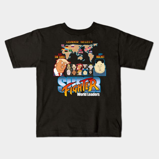 Super Fighter Trump Vs Kim Kids T-Shirt by TEEWEB